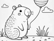 Nuôi con IQ EQ - 20 bức tranh tô màu capybara, bé tô điểm thêm màu sắc cho loài động vật đáng yêu nhất thế giới