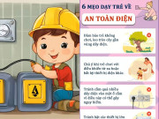 Nuôi con IQ EQ - Infographic: Nguyên tắc an toàn điện, kỹ năng phòng chống điện giật cho trẻ em khi ở nhà mùa hè