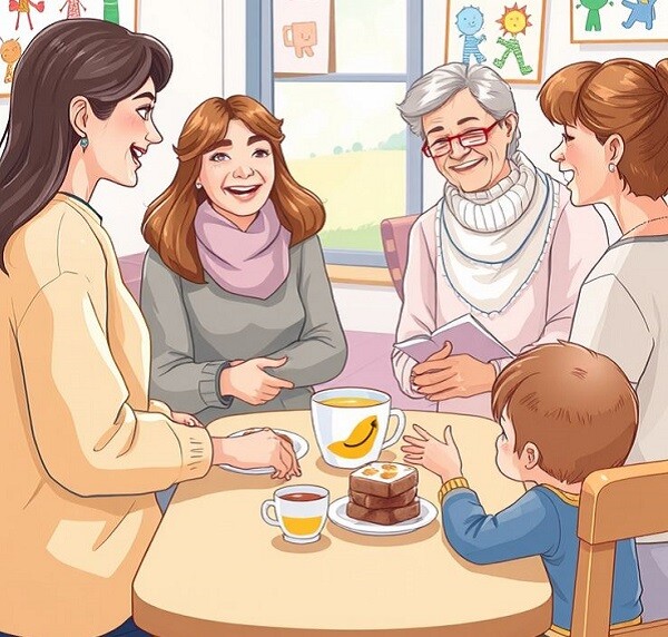 Lời nói và hành động của trẻ thể hiện địa vị của người mẹ trong gia đình.