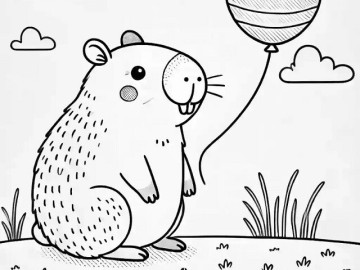 20 bức tranh tô màu capybara, bé tô điểm thêm màu sắc cho loài động vật đáng yêu nhất thế giới