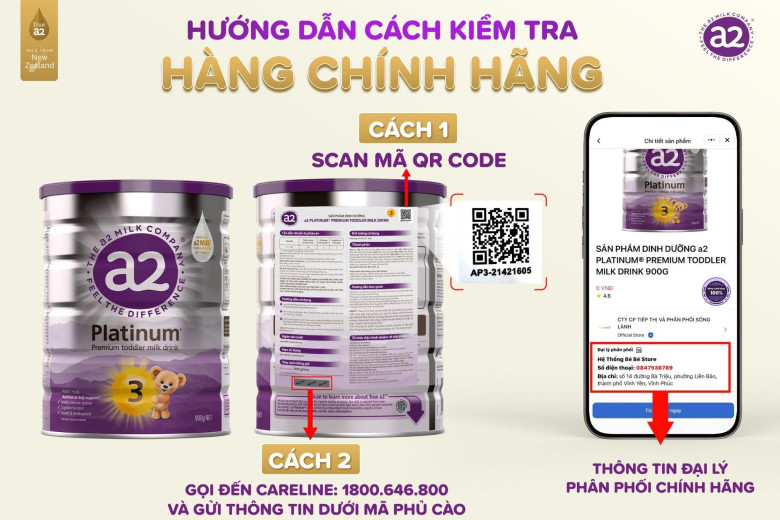 Cách nhận biết sữa a2® Platinum® chính hãng tại Việt Nam - 2