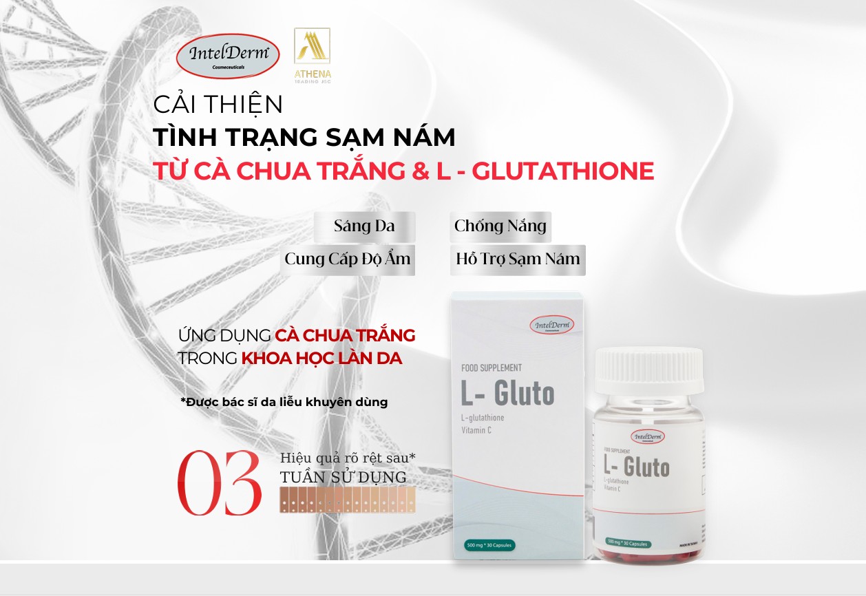 L-Gluto là một trong những sản phẩm của IntelDerm+ được các chuyên gia da liễu tin dùng