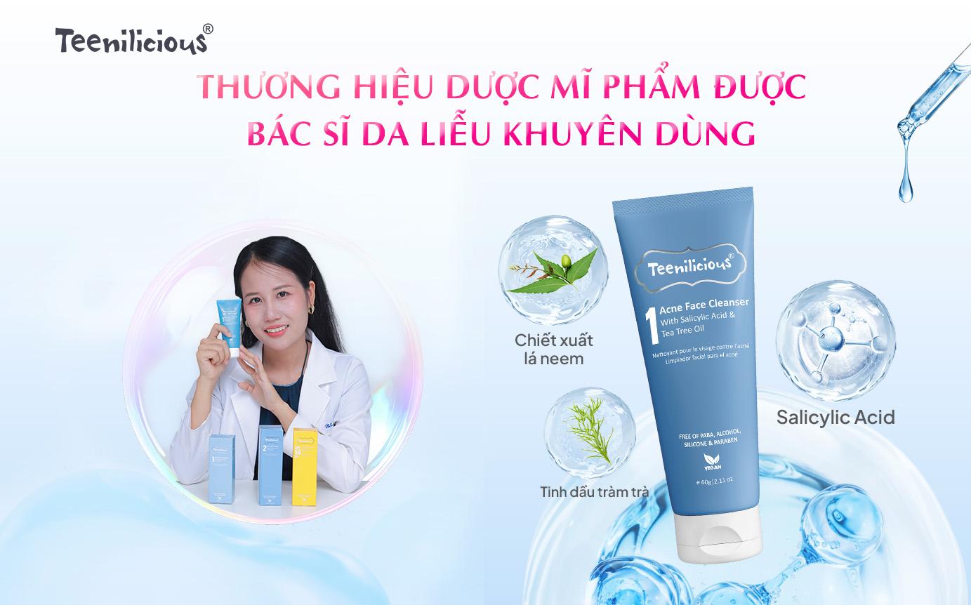 Sản phẩm được các bác sĩ da liễu khuyên dùng trong chu trình chăm sóc da mụn