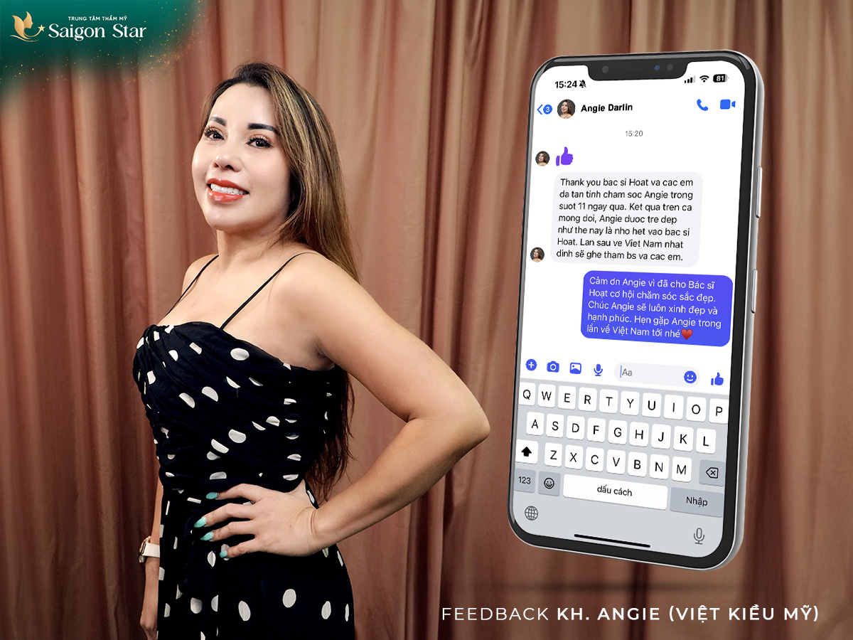 Khách hàng Angie gửi lời cảm ơn Bác sĩ Hoạt