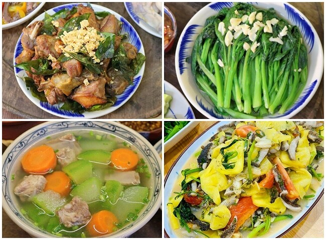 Thực đơn hôm nay.