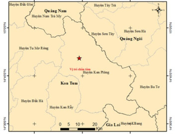 2 trận động đất liên tiếp vừa xảy ra sáng nay ở Kon Tum