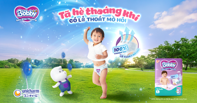 Tã hè thoáng khí có lỗ thoát mồ hôi giúp bé ngủ ngon hơn, chơi vui hơn