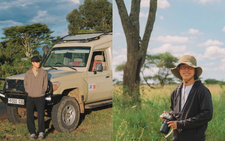 Để chuẩn bị sẵn sàng cho thời tiết vừa hanh khô vừa ẩm ướt của Tanzania, travel blogger Sơn Tùng ST đã mang theo một chiếc áo chống tia UV vải Dry-Ex của UNIQLO với chất liệu vải lưới nhẹ, thoáng và hút mồ hôi tốt, thích hợp với việc di chuyển, vận động trên chặng đường dài. Sơn Tùng cũng mang thêm một chiếc áo Parka bỏ túi có khả năng chống thấm nước nhẹ, giúp anh thoải mái tác nghiệp bất kể điều kiện thời tiết