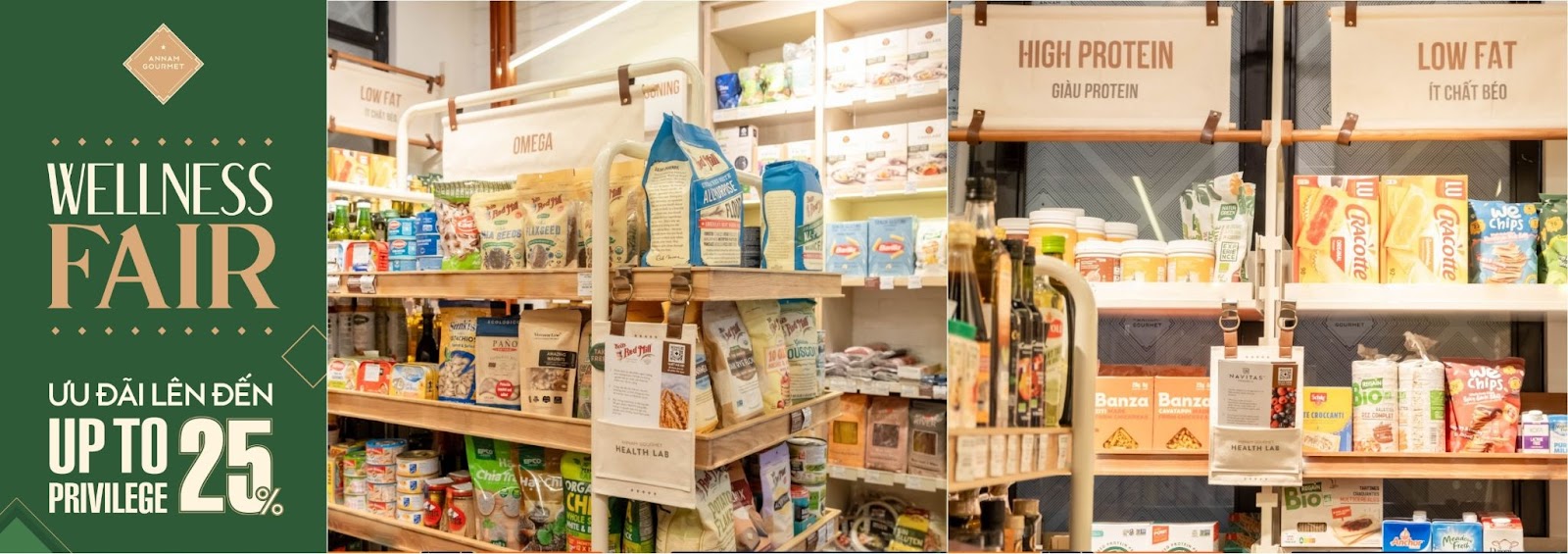 Khách hàng sẽ được hưởng ưu đãi 25% dành riêng cho dòng sản phẩm tại Annam Gourmet Health Lab trong tháng 4