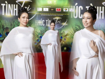 Hoa hậu Nhân ái Hằng Nguyễn với vẻ đẹp từ tâm của sự sẻ chia trong đêm nhạc tri ân nghệ sĩ lão thành