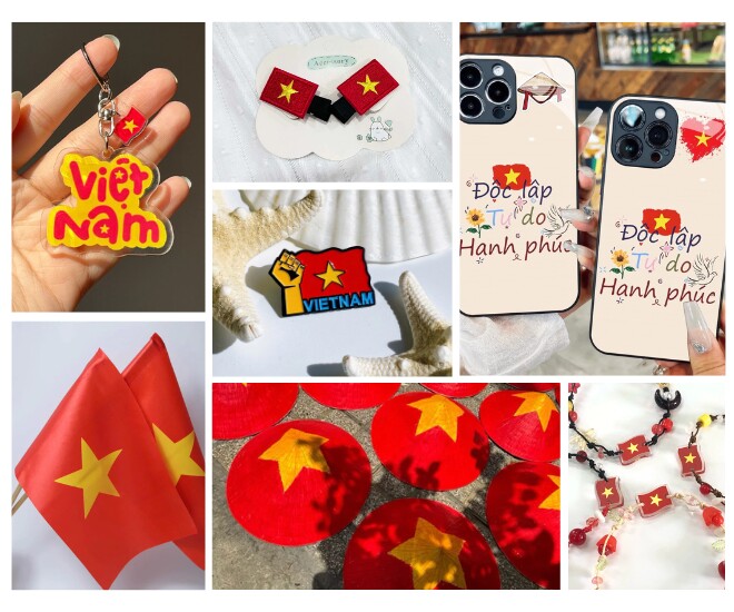 Những món phụ kiện mang đậm tinh thần yêu nước nhưng không kém phần sáng tạo được nhiều bạn trẻ yêu thích