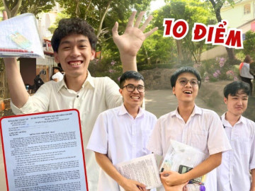 Thí sinh cười hớn hở khi thi xong môn Ngữ văn: "10 điểm hơi khó chứ 8 thì em làm được"