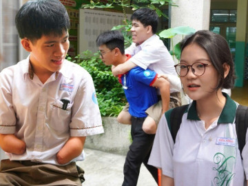 Nam sinh cụt tứ chi tự viết bài môn Văn: "Em hoàn thành 95% bài thi, tiếc nuối viết không kịp giờ..."