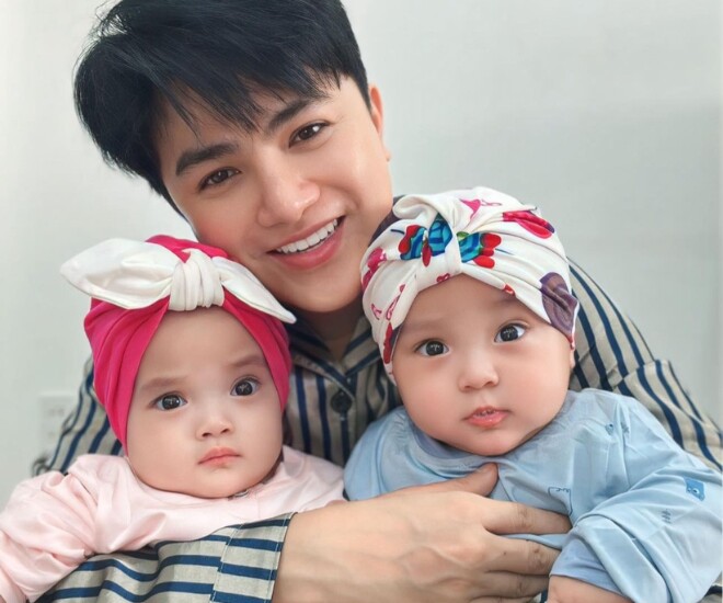Có con sinh đôi một trai một gái, nam ca sĩ họ Khưu độc lạ nhất nhì Việt Nam đặt tên cho 2 con rất đặc biệt - 1