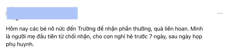 Đăng tin nhắn trong group chat lớp, mẹ Việt bị cõi mạng chỉ trích vì từ chối cho con nhận phần thưởng cuối năm - 2