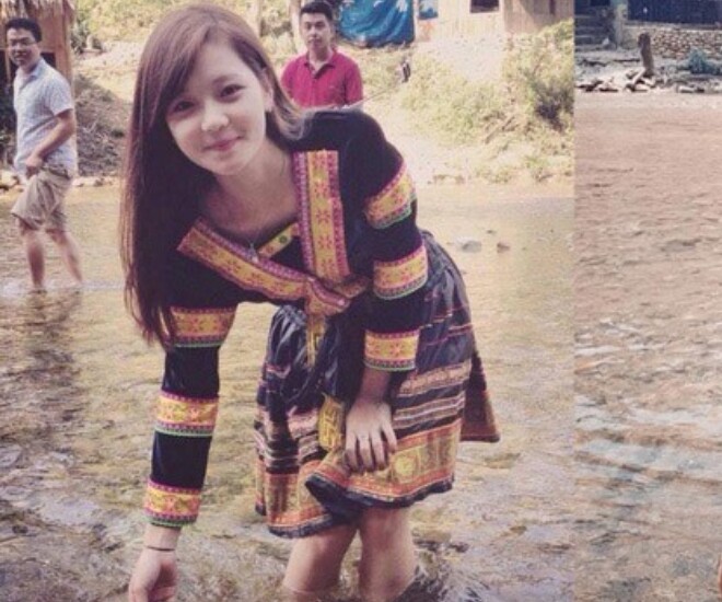 Bức ảnh hot girl dân tộc của Thu Hương từng gây sốt cõi mạng một thời.