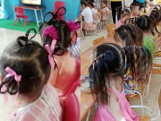 Cô giáo mầm non tạo 1001 kiểu tóc độc lạ cho học sinh, hội phụ huynh xem mà xuýt xoa