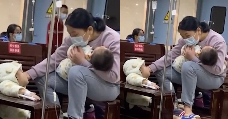 Một đứa ốm đã nhọc, cả 2 đứa đều ốm nhập viện thì mẹ sẽ vất vả hơn nhiều rồi!