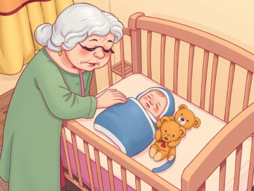 Chỉ người tinh tế mới nhận ra lỗi sai của bà nội khi chăm cháu sơ sinh ở bức hình trong 10 giây