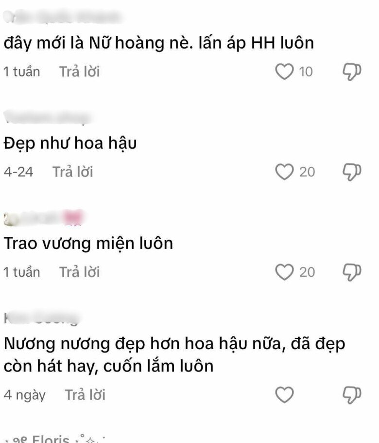Nhiều khán giả và người hâm mộ đã dành vô vàn lời có cánh cho nhan sắc của nữ ca sĩ, thậm chí không ít người còn cho rằng vẻ đẹp Bùi Lan Hương lấn át cả dàn thí sinh hoa hậu. 