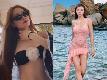 Gái 2 con Nhã Phương đọ bikini với dàn mỹ nhân