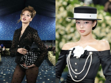 Thảm đỏ Met Gala 2025: Jennie (BLACKPINK) điện ảnh tuyệt đối, Lisa (BLACKPINK) mặc quần nội y khoe cặp kiếm Nhật