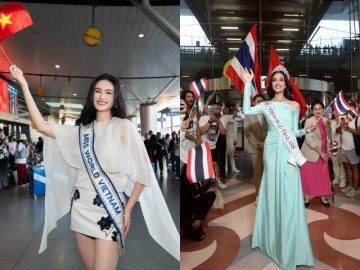 Ý Nhi và các mỹ nhân tới Ấn Độ thi Miss World
