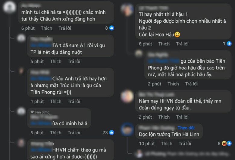 Cộng đồng mạng đánh giá Á hậu Châu Anh ứng xử tốt hơn Hoa hậu.