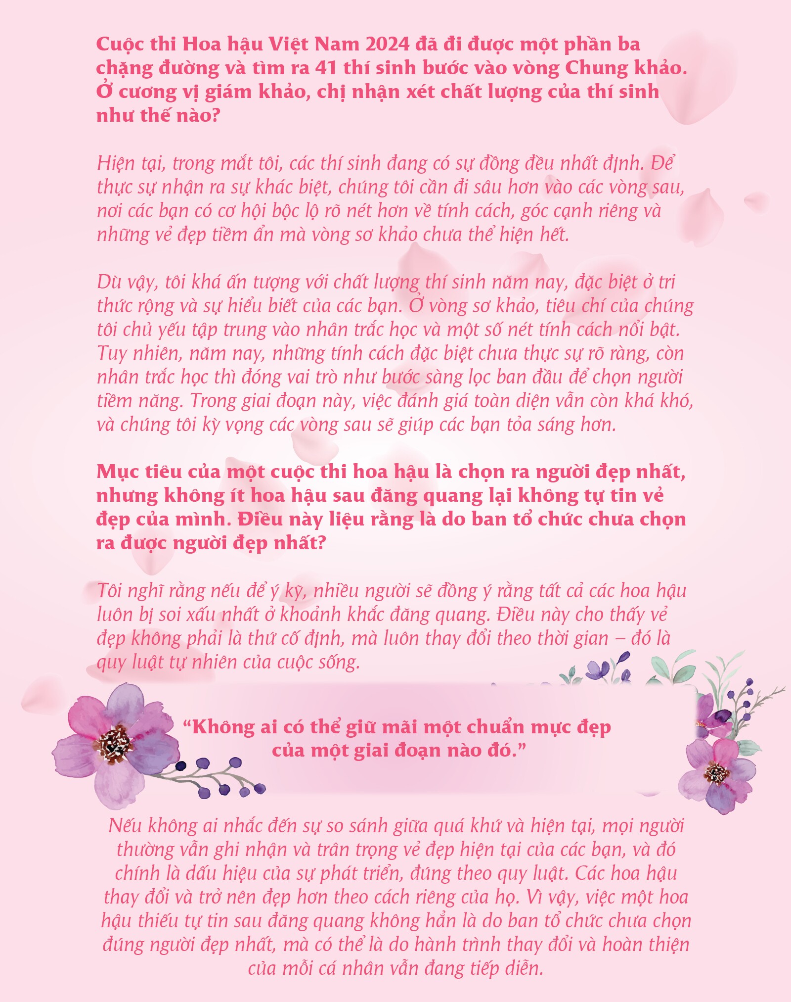 Giảng viên Nguyễn Thị Huyền trên “ghế nóng” Hoa hậu Việt Nam 2024: Hoa hậu thường xấu nhất lúc đăng quang - 9