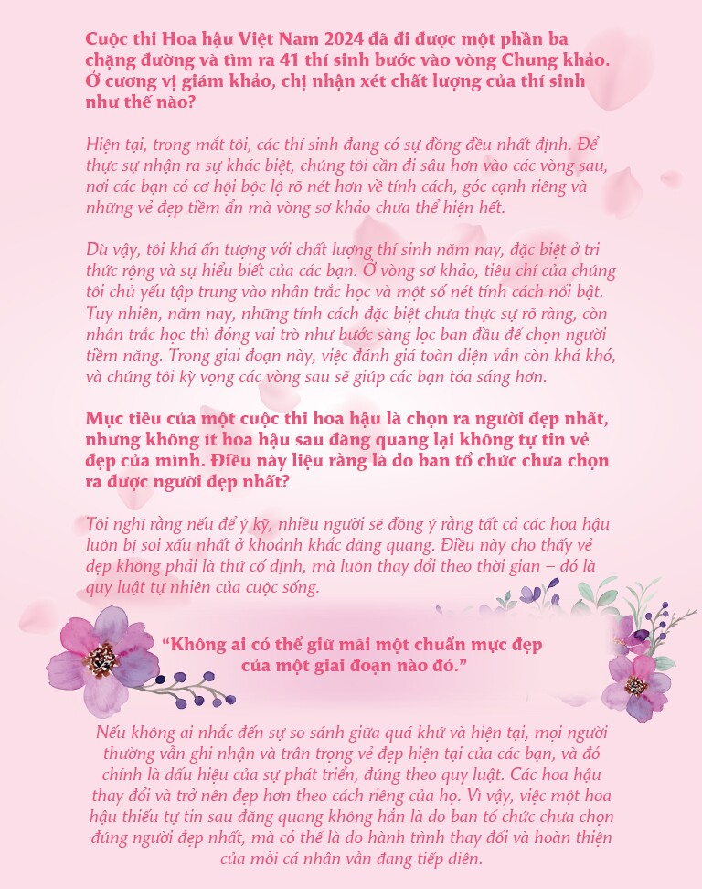 Giảng viên Nguyễn Thị Huyền trên “ghế nóng” Hoa hậu Việt Nam 2024: Hoa hậu thường xấu nhất lúc đăng quang - 10