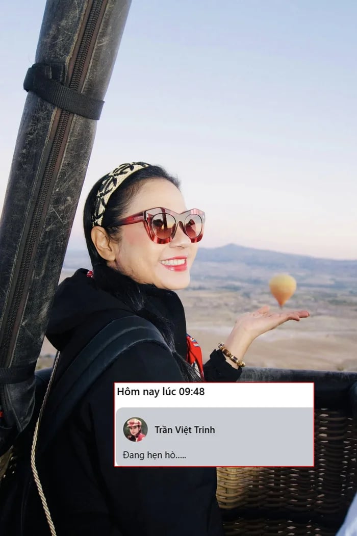 Việt Trinh thông báo trạng thái trên trang cá nhân. Ảnh: FBNV