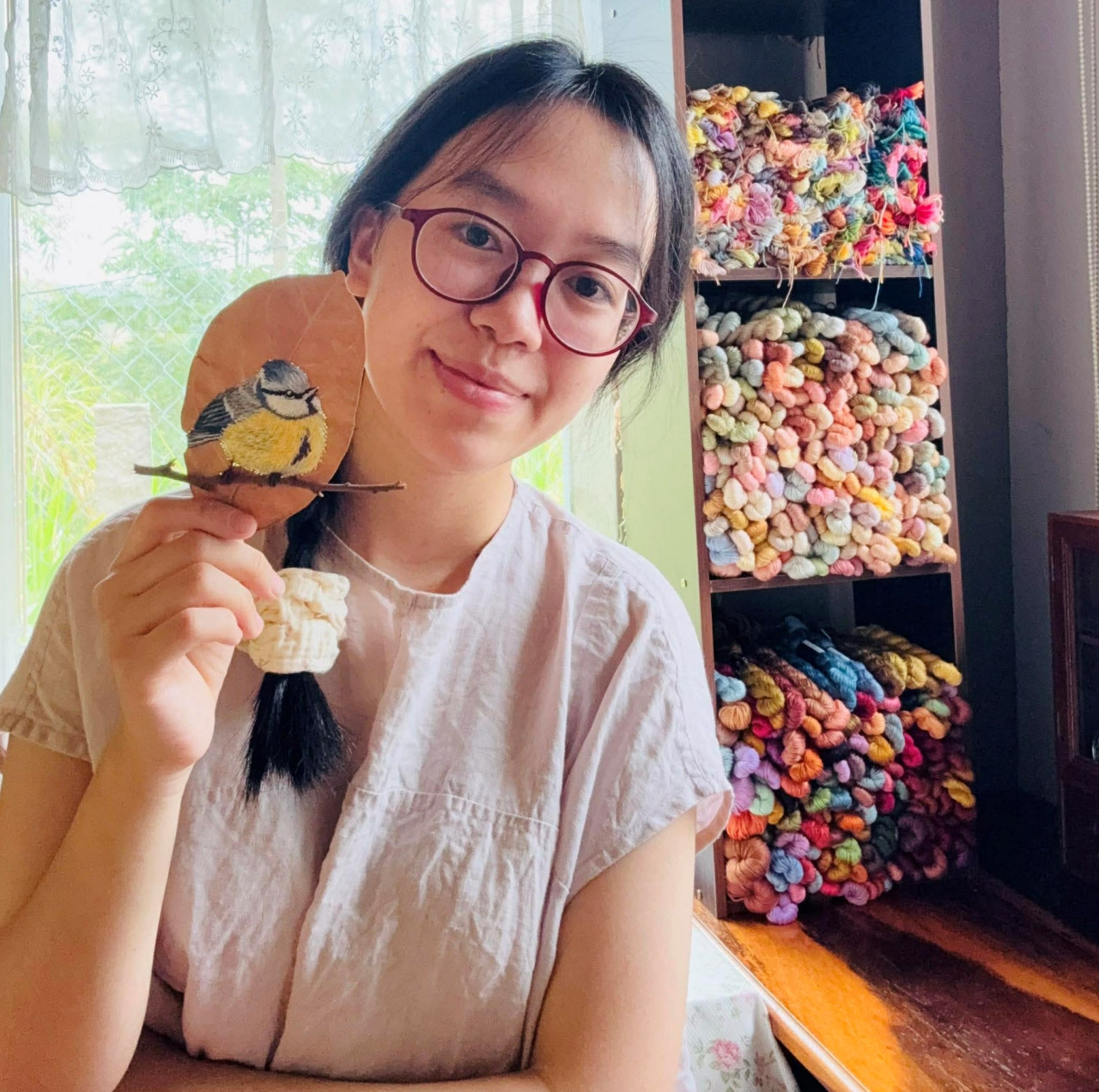 Phương Thanh đến với nghệ thuật thêu tay một cách tình cờ