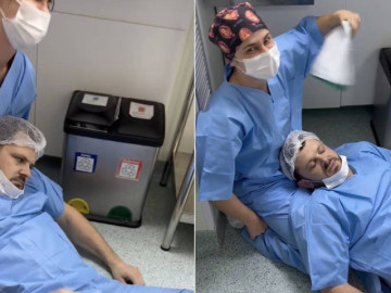 Bà bầu - Video người chồng ngất lịm khi chứng kiến vợ sinh mổ hút 20 triệu lượt xem