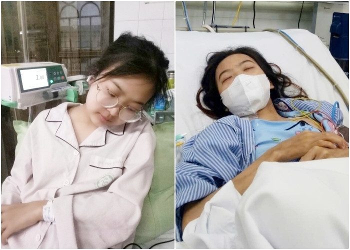 Thương trong những ngày nằm viện. Ảnh: NVCC.
