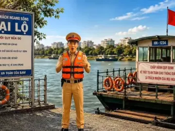 'Chú Công an AI' phổ biến an toàn giao thông đường thủy