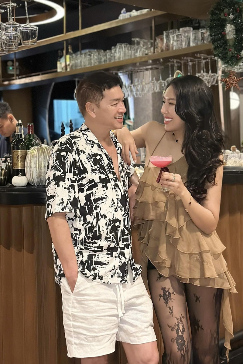 Vợ chồng diễn viên Quang Minh.