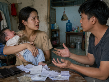 Yêu con - Chồng không muốn cho con nhập viện vì tốn tiền