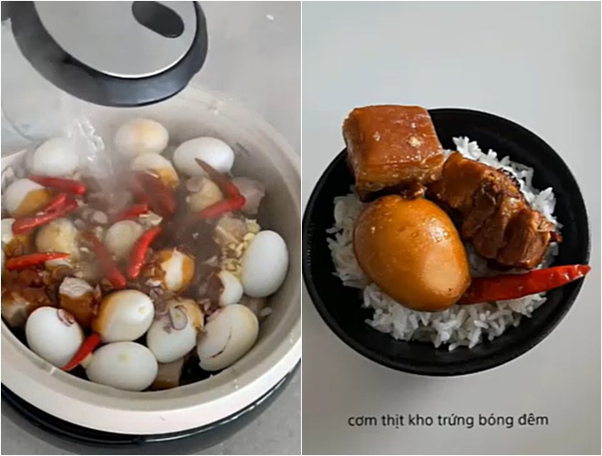 Trước đây, chính Miu Lê từng khoe món thịt kho trứng bóng đêm của mình. Nhưng chỉ là màu sắc hơi đậm thôi chứ thành quả vẫn rất ngon mắt, không bị cháy.
