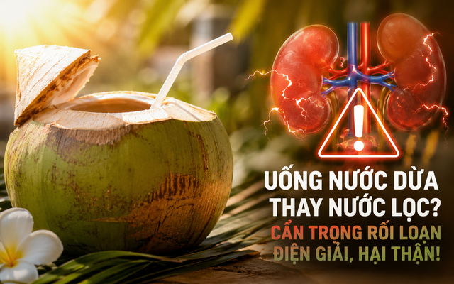 Chuyên gia cảnh báo lạm dụng nước dừa có thể làm tăng gánh nặng cho thận và gây rối loạn điện giải.