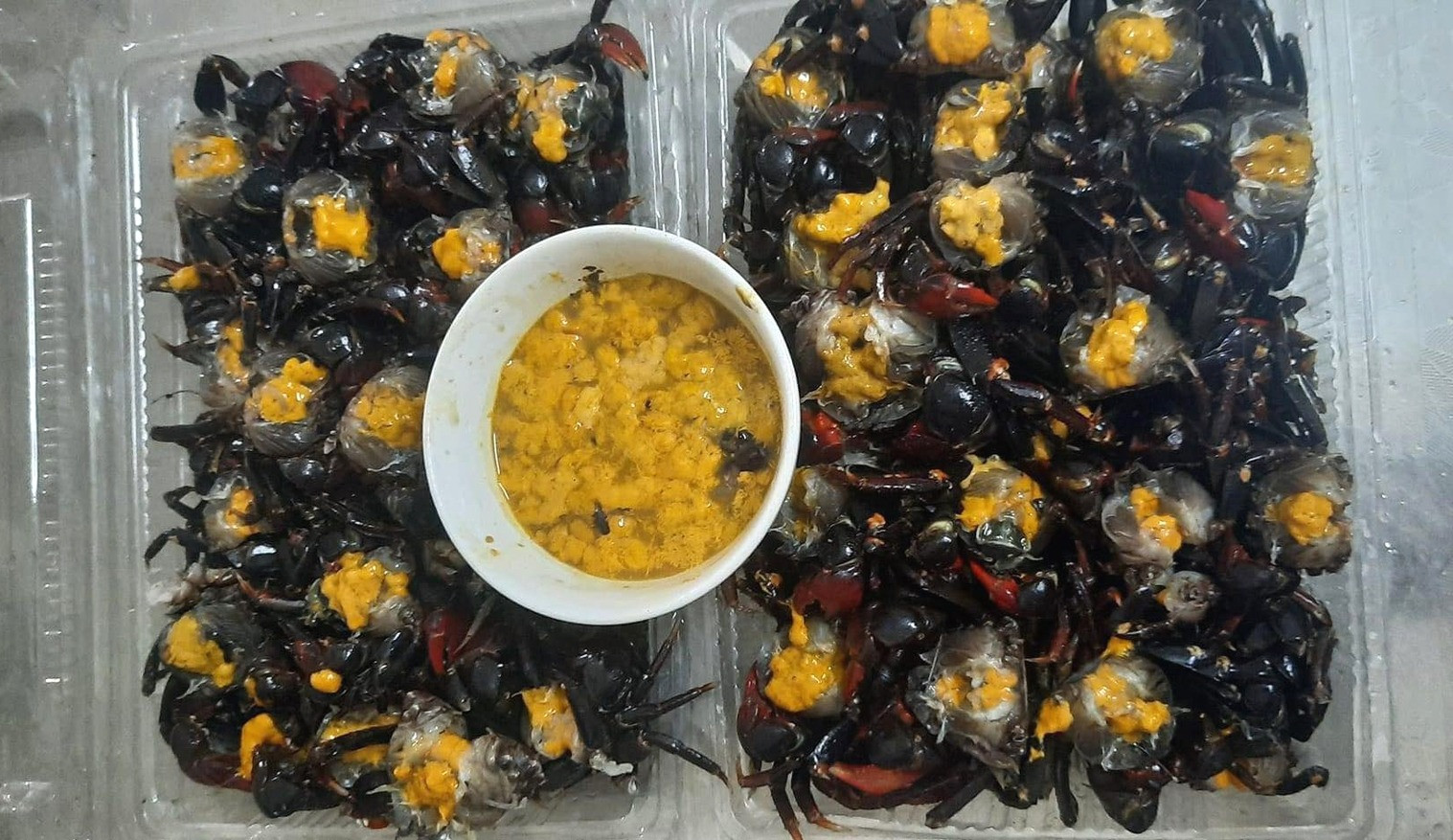 Gạch cáy mật vàng ươm, béo ngậy