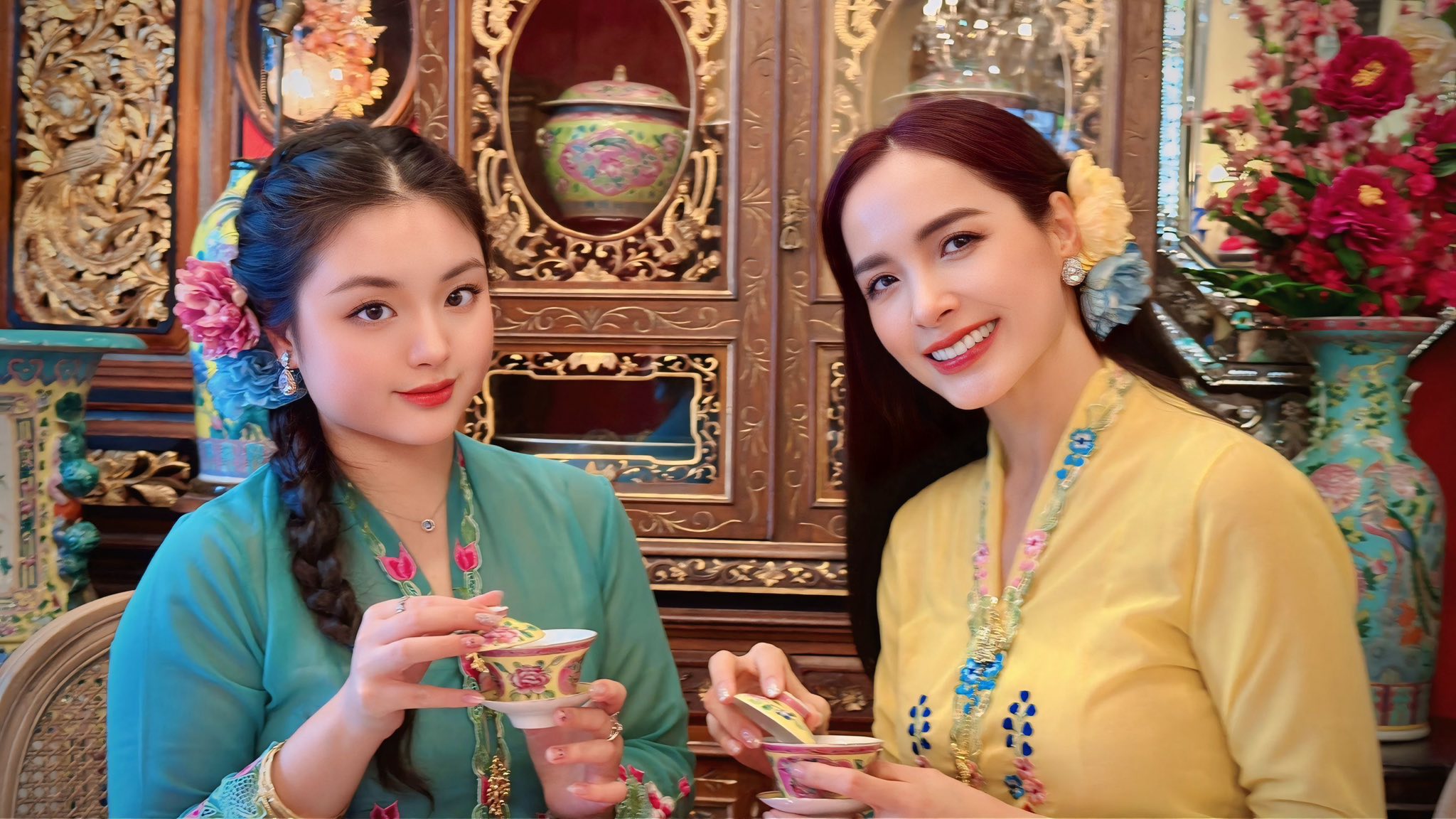 Cách đây không lâu, cùng Suti diện trang phục Kebaya (trang phục truyền thống của a classTextlinkBaiviet hrefhttps://eva.vn/phụ nữ/a ở nhiều quốc gia Đông Nam Á), siêu mẫu Thúy Hạnh hài hước thừa nhận bản thân có phần lép vế khi đứng cạnh cô con gái đang ở độ tuổi trăng rằm xinh đẹp.