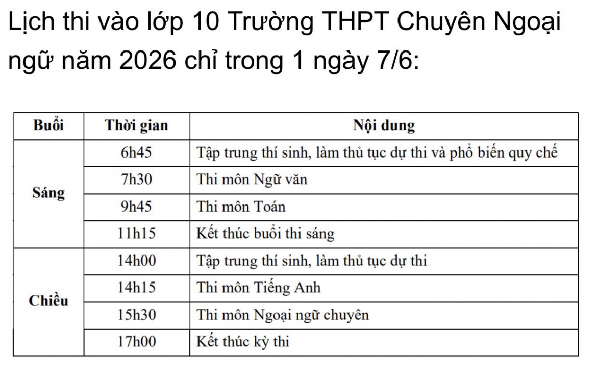 Sáng nay, hơn 5.100 thí sinh bước vào cuộc đua giành 630 suất vào Chuyên Ngoại ngữ - 2