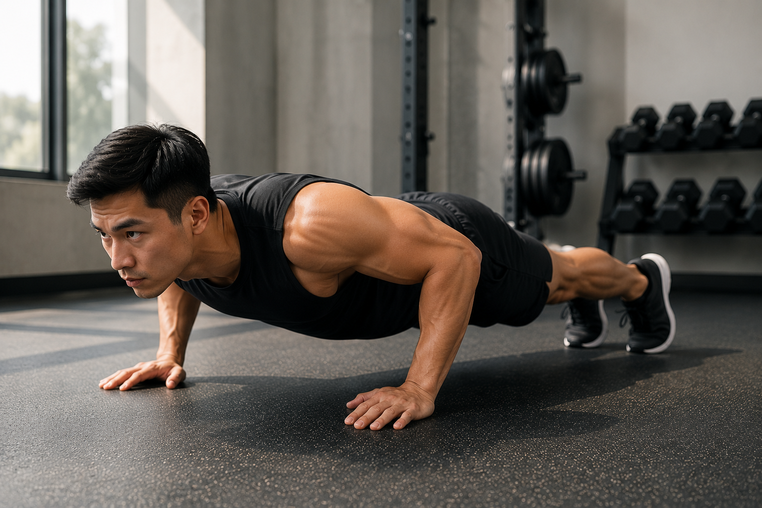 Chống đẩy là bài tập kinh điển giúp phát triển sức mạnh phần thân trên và khả năng ổn định cơ thể.