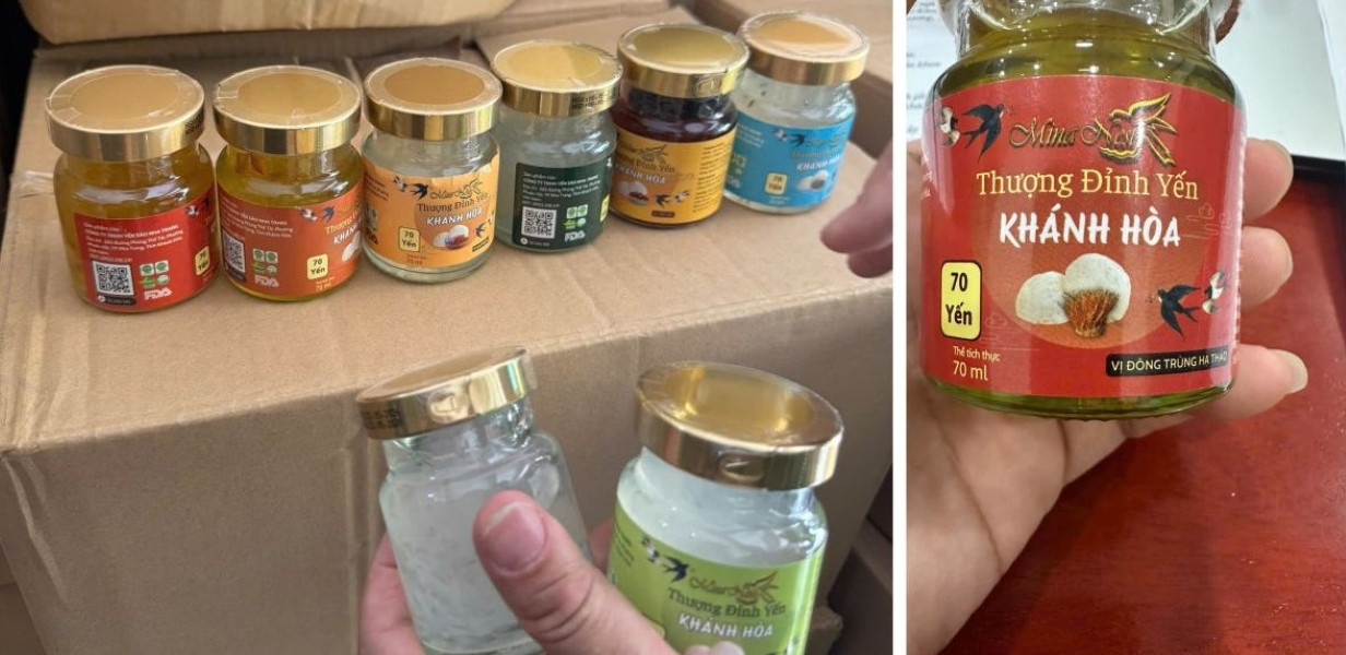 Sản phẩm yến giả được bán ra thị trường. Ảnh: CACC
