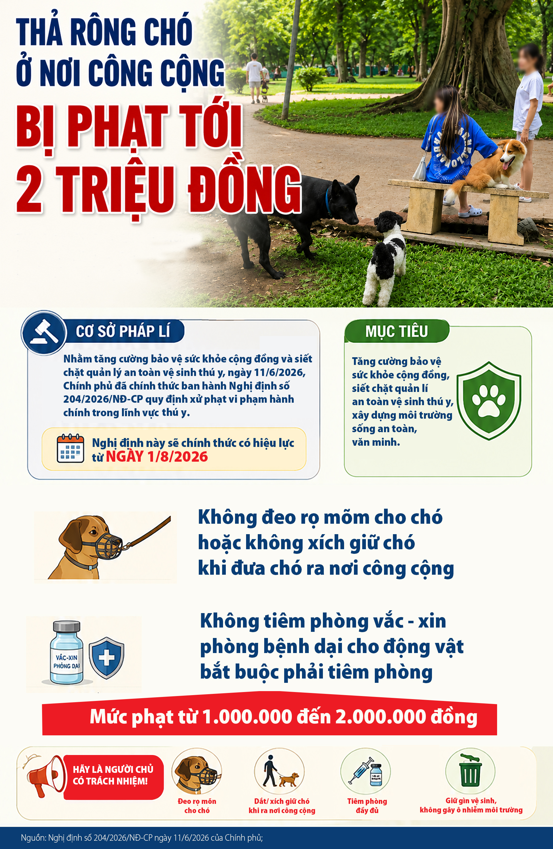 Thả rông chó ở nơi công cộng bị phạt tới 2 triệu đồng - 1