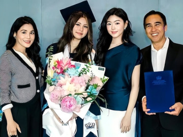 Giải trí - Vợ chồng Quyền Linh mừng con gái út tốt nghiệp trung học