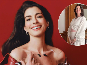 Anne Hathaway mang thai con thứ ba ở tuổi 43