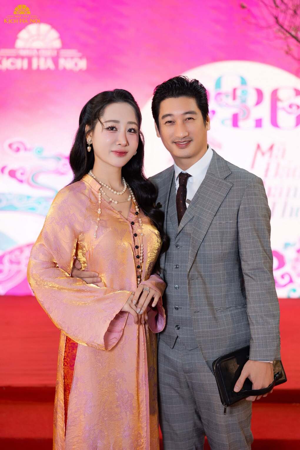 Cặp diễn viên khi song hành tại một sự kiện của nhà hát Kịch Hà Nội hồi đầu năm.