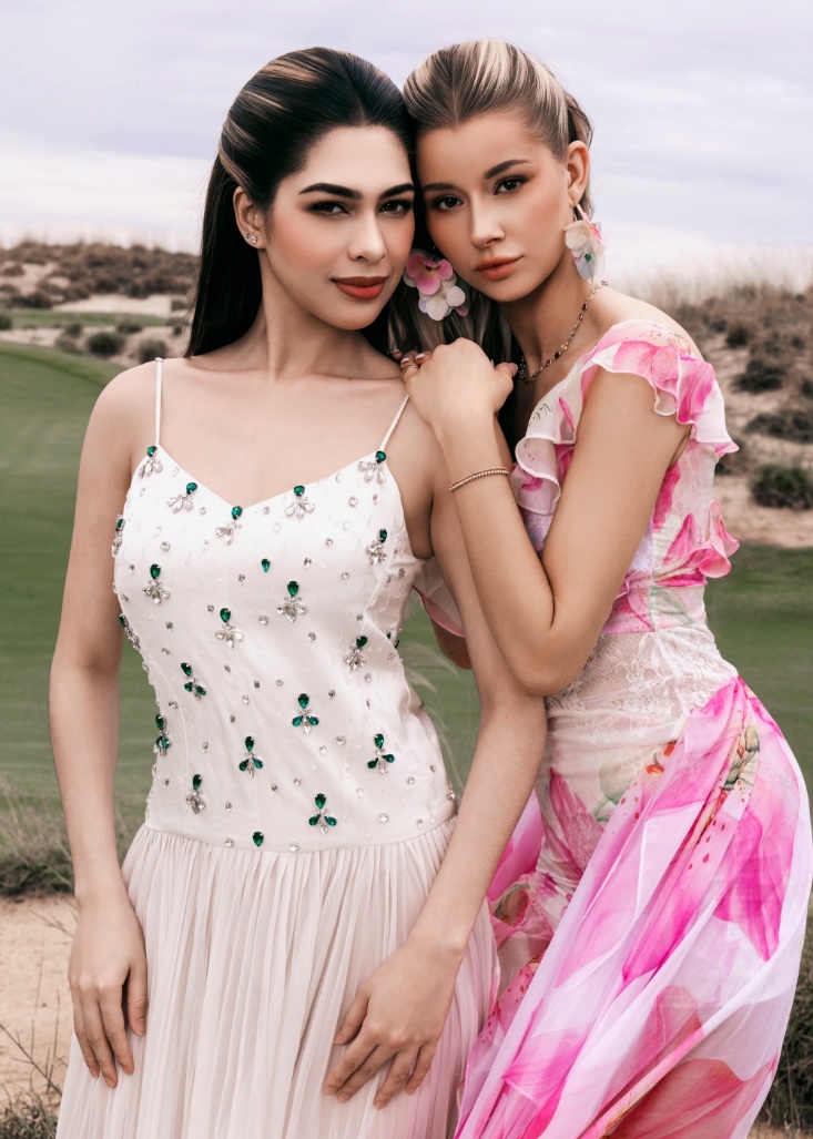 Đương kim Miss Cosmo 2025 Yolina Lindquist cùng Á hậu Chelsea Fernandez.