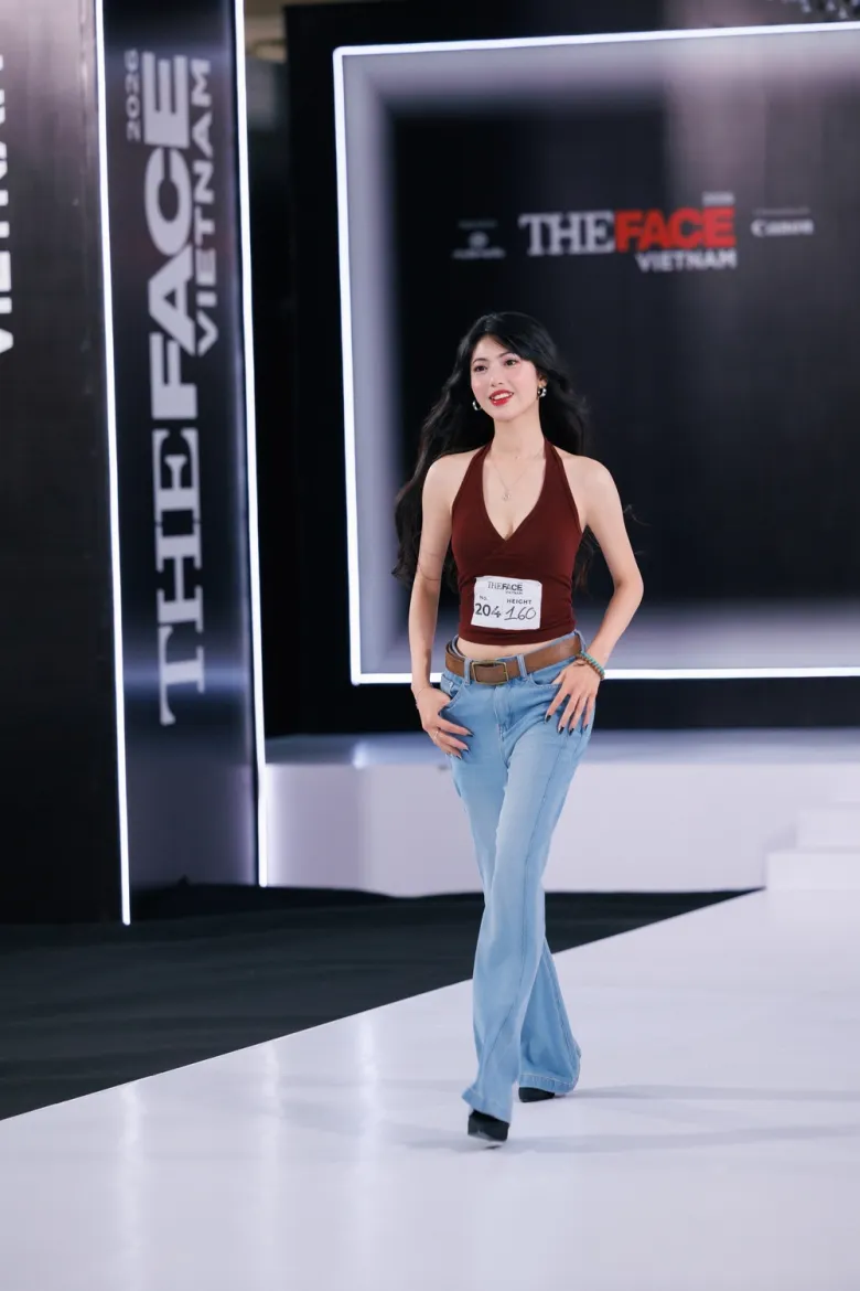 Đàm Phương Linh tại vòng casting The Face Vietnam 2026.
